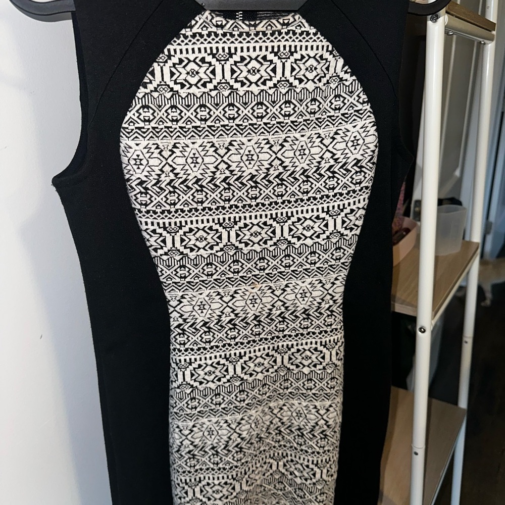 Black and White Bodycon Dress
